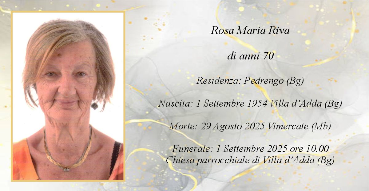 Rosa Maria Riva - Onoranze Funebri San Vittore
